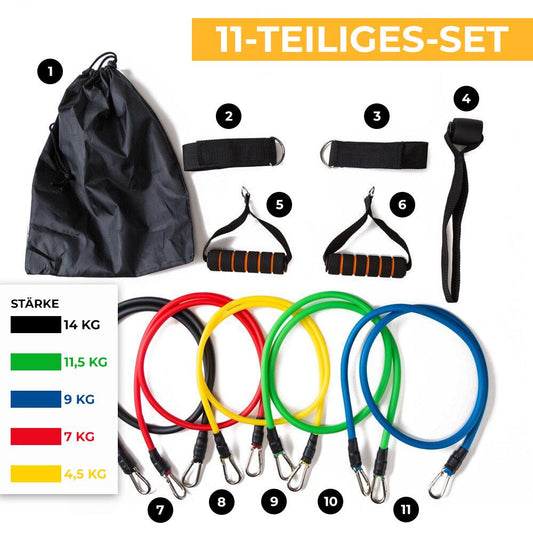 FITNESS FREELETICS SET - 11-TEILIG + AUFBEWAHRUNGSTASCHE