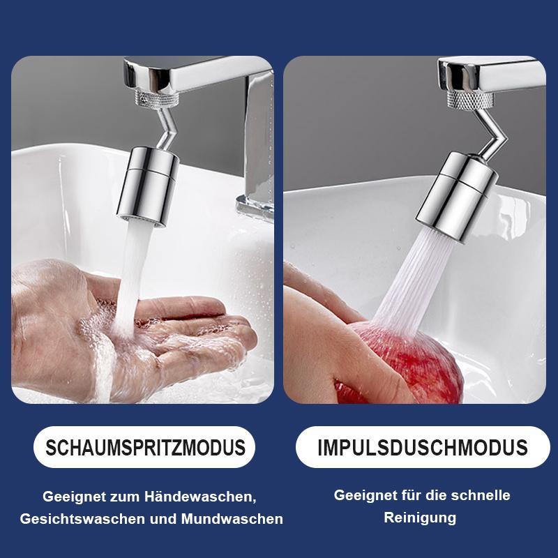 720° Wasserhahnaufsatz mit Spritzfilter