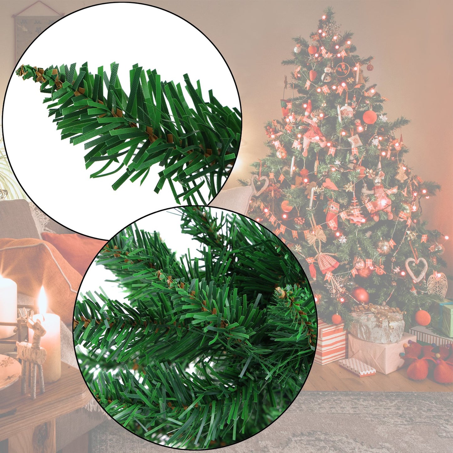 Künstlicher Weihnachtsbaum wie echt, in 5 Größen