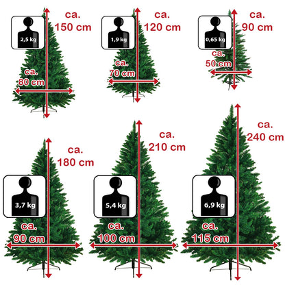 Künstlicher Weihnachtsbaum wie echt, in 5 Größen