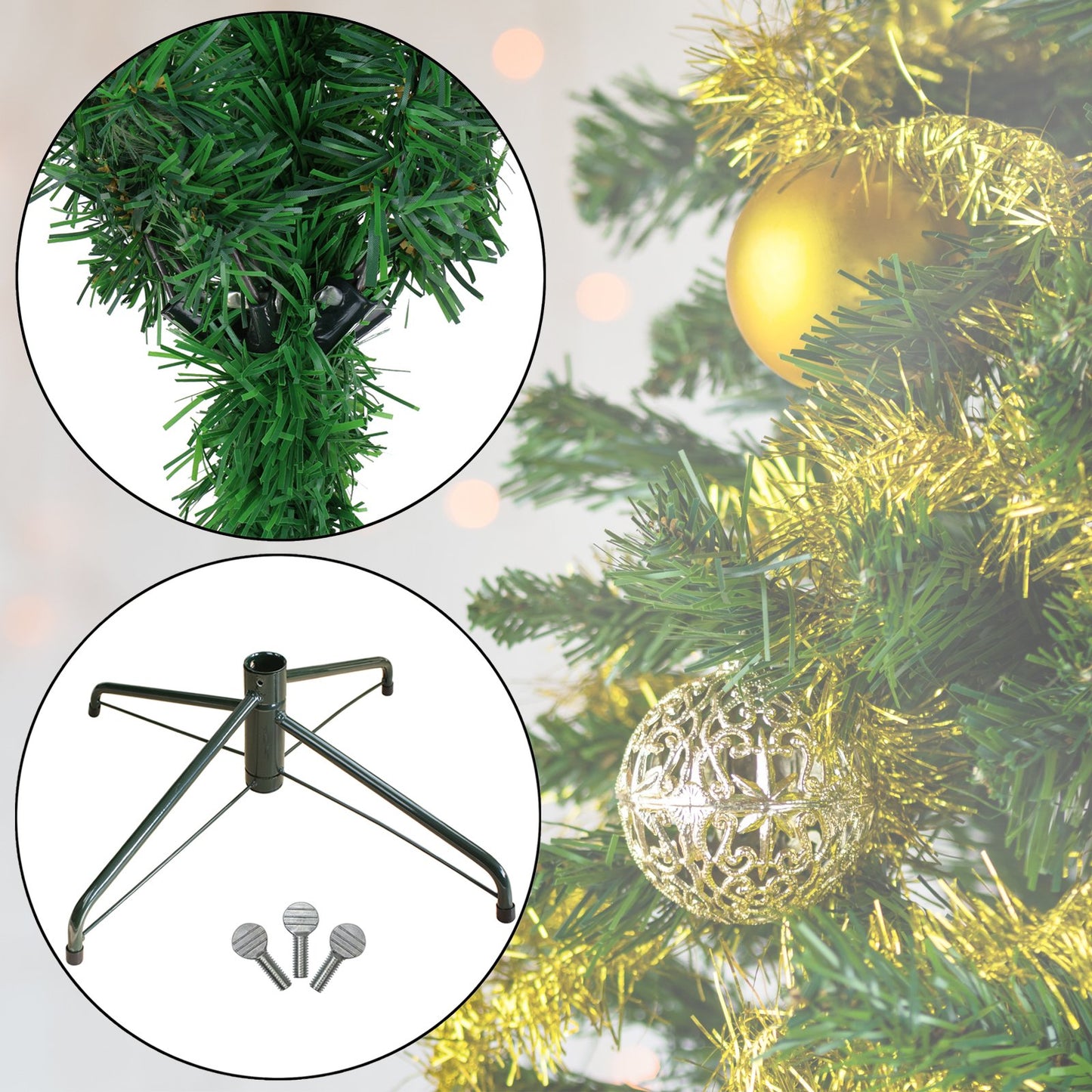 Künstlicher Weihnachtsbaum wie echt, in 5 Größen